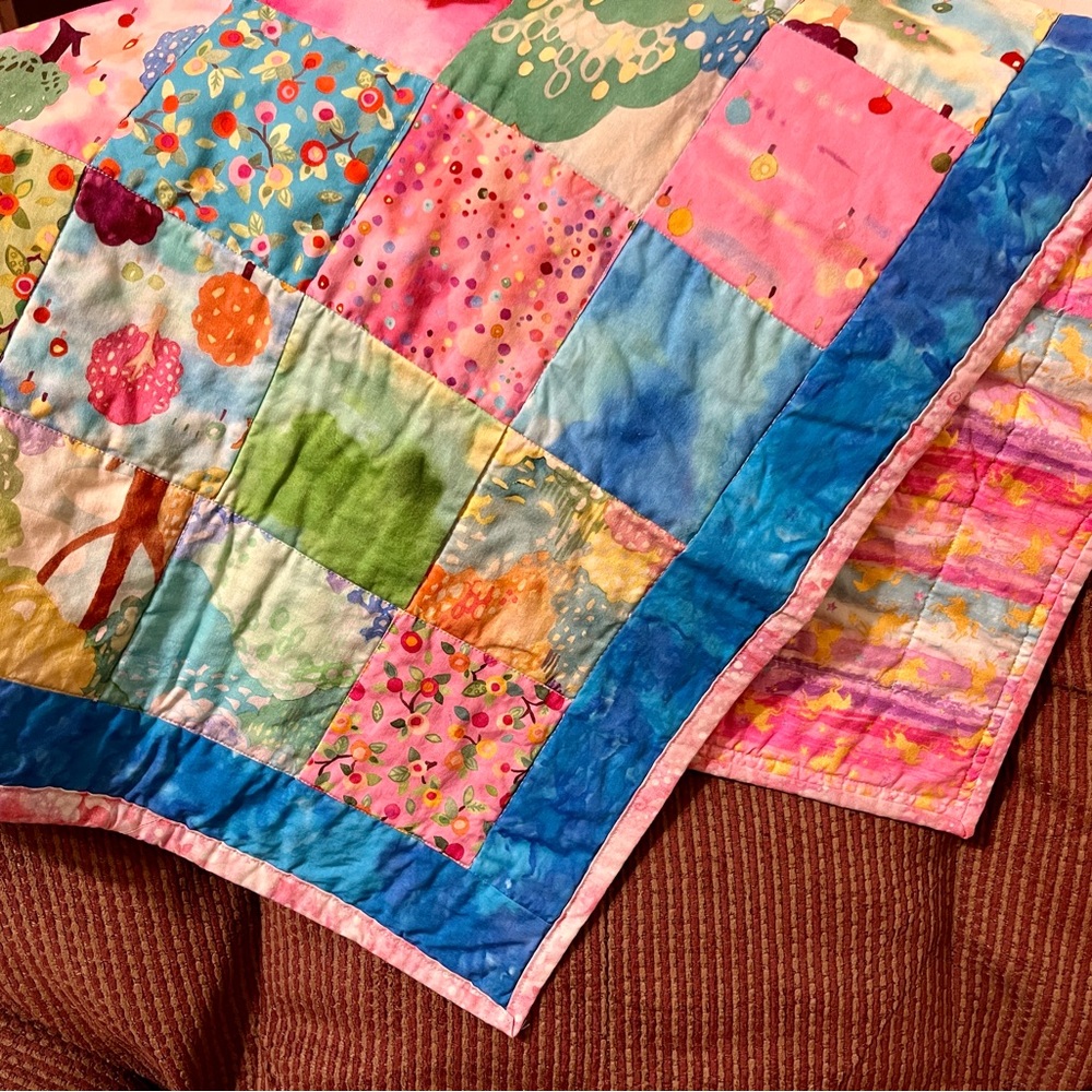 Colorful Patchwork Baby Quilt